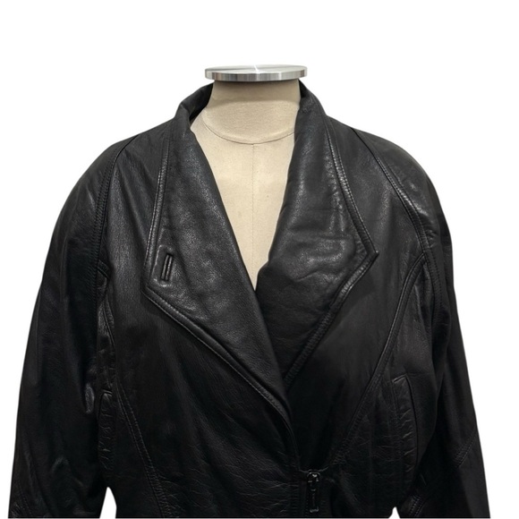 Vintage Wilsons Retro 80s Bomber Moto Leather Jacket Size Small - Picture 5 of 11